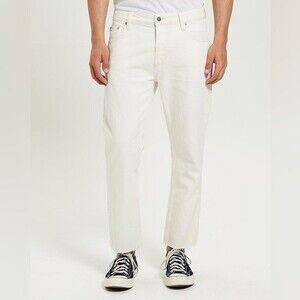 Rolla’s Relaxo Relaxed Fit Raw Hem Jeans in Salt 36 NWT